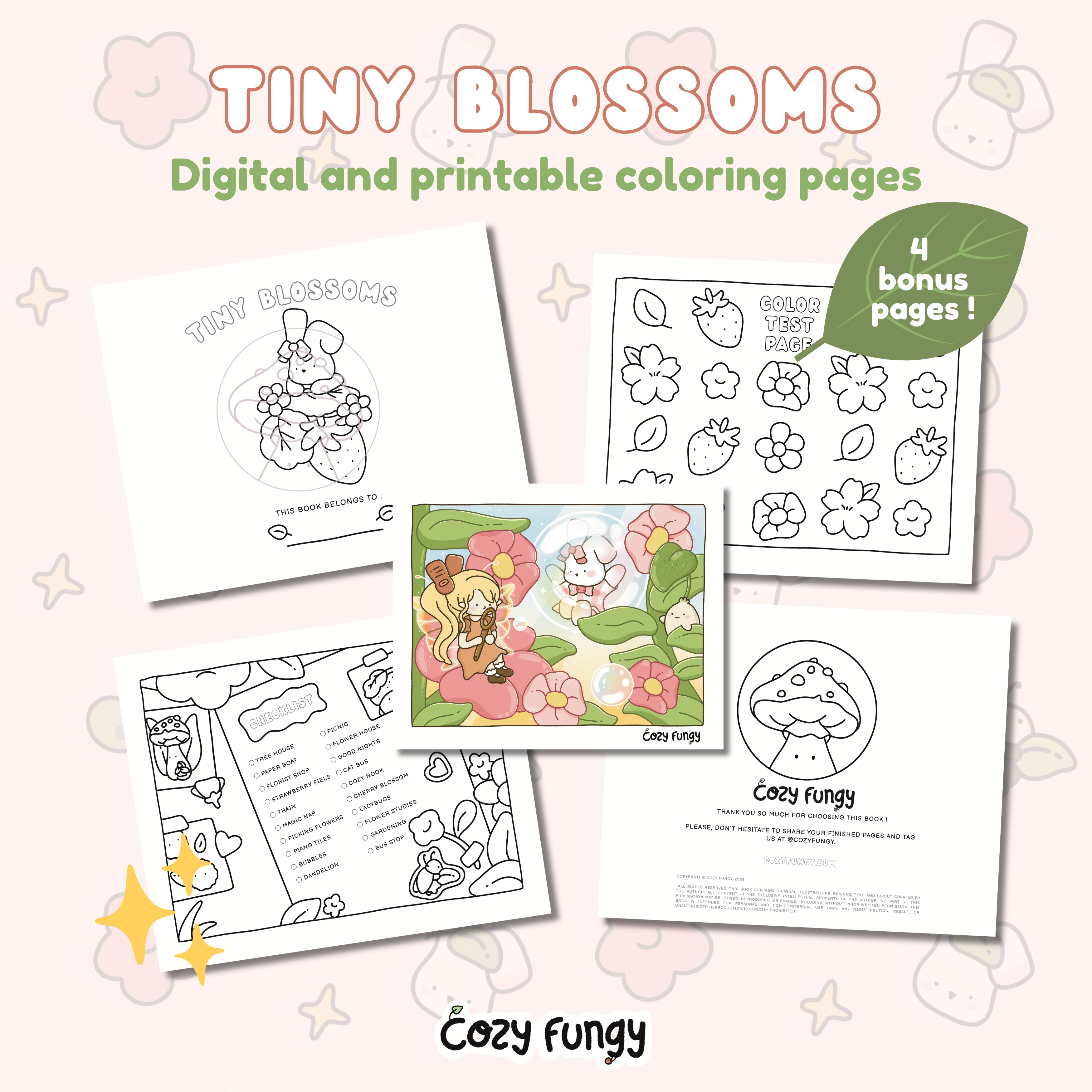 Digital Download - Tiny Blossoms full coloring book