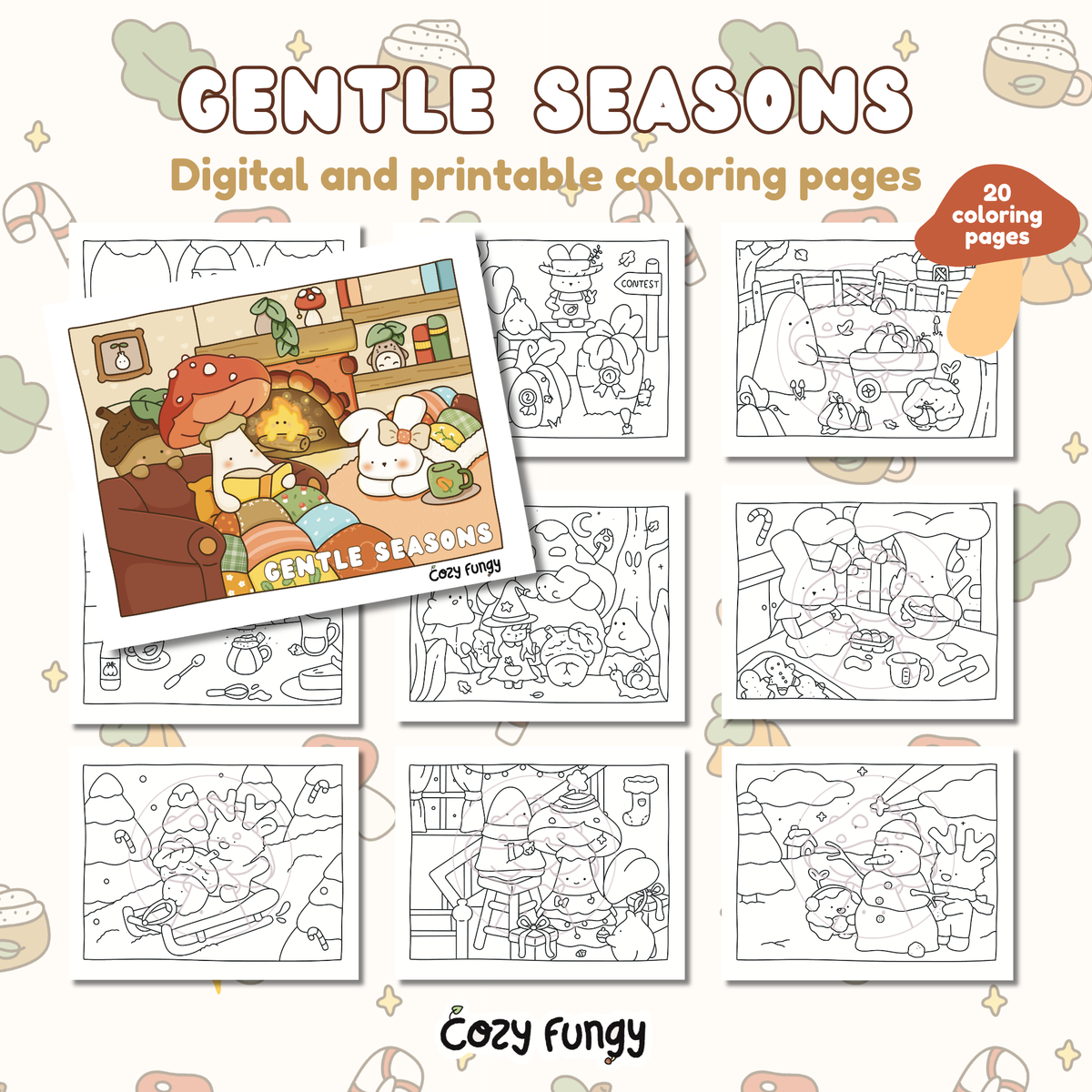 Digital Download - Gentle Seasons full coloring book