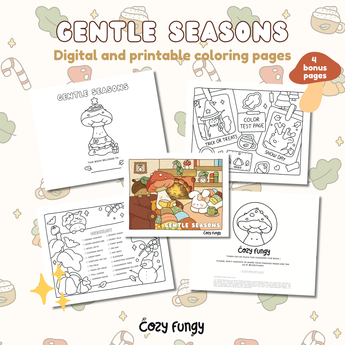 Digital Download - Gentle Seasons full coloring book