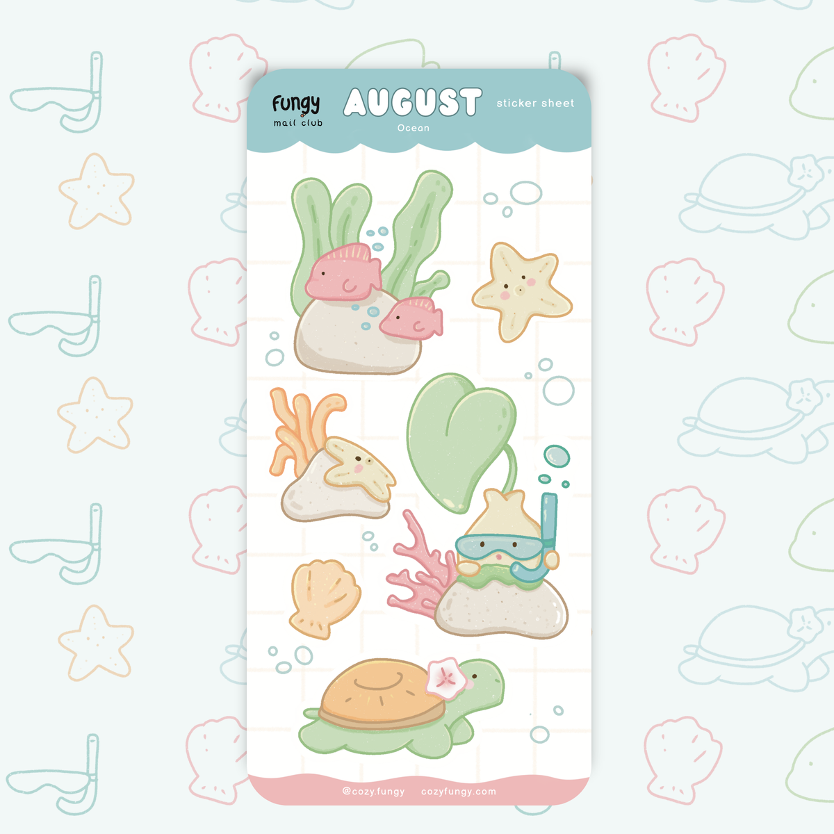 Sticker sheet - August Mail Club