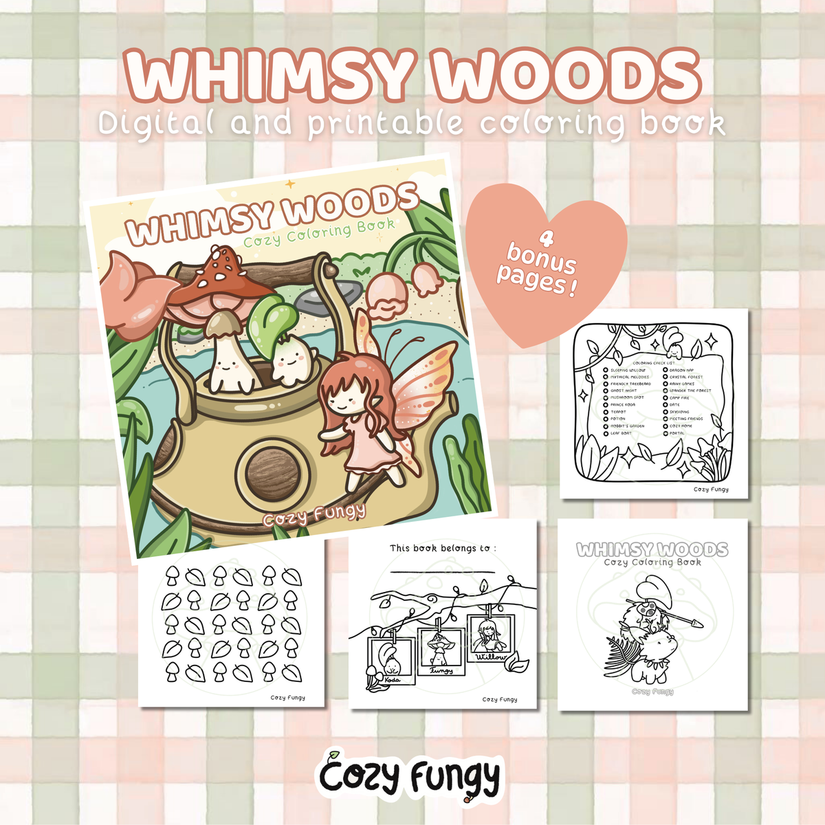 Whimsy Color In Digital Download - Whimsy Woods Coloring Book – Cozy Fungy
