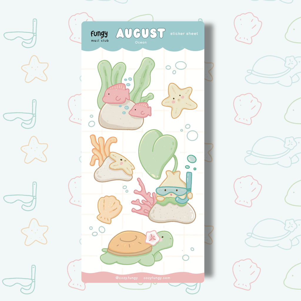 Sticker sheet - August Mail Club