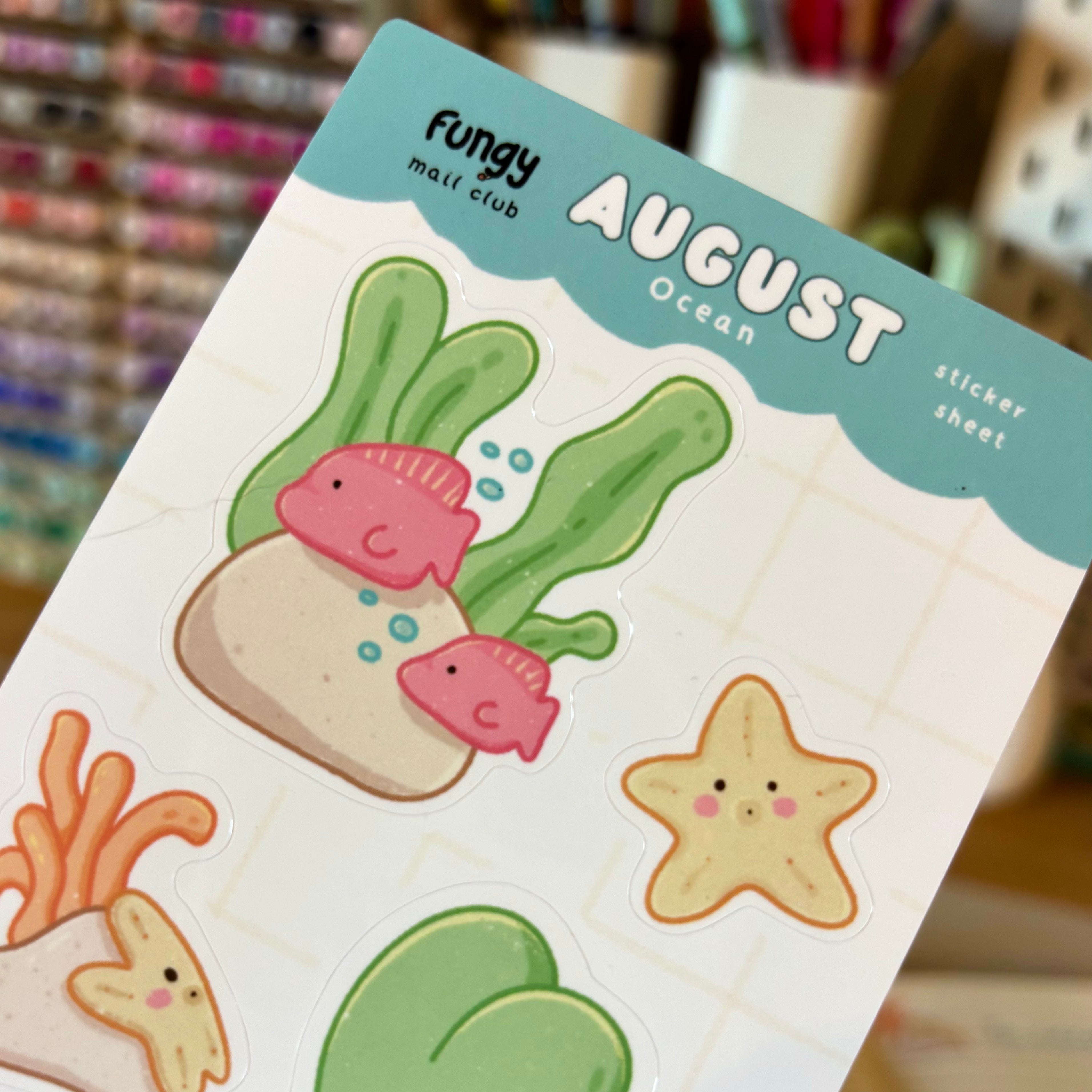 Sticker sheet - August Mail Club