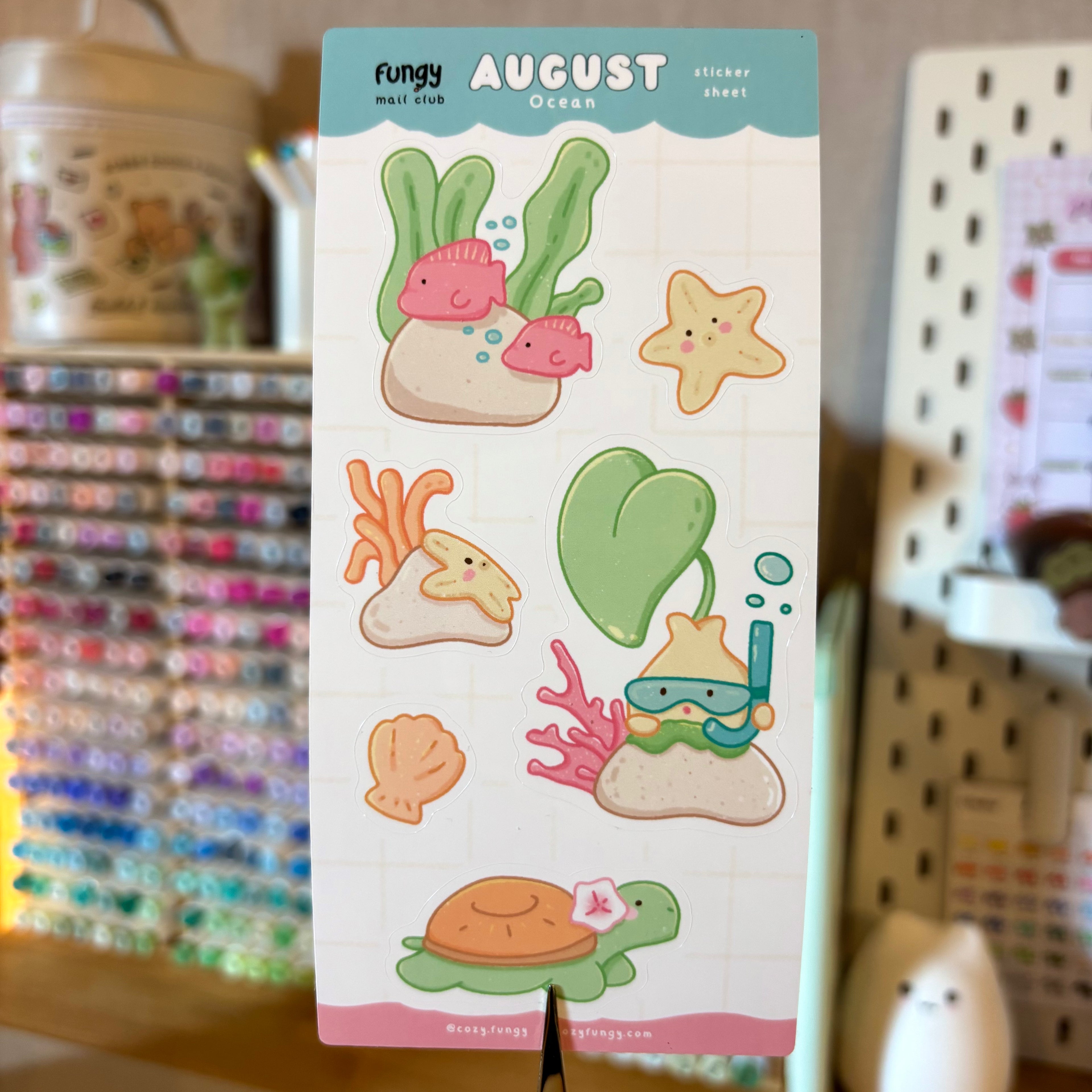 Sticker sheet - August Mail Club